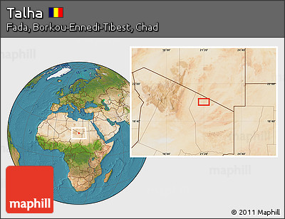 Satellite Location Map of Talha