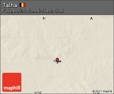 Shaded Relief Map of Talha