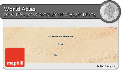 Satellite Panoramic Map of the Area around 20° 22' 55" N, 21° 19' 30" E