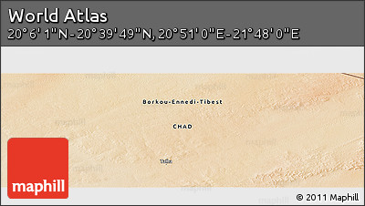 Satellite Panoramic Map of the Area around 20° 22' 55" N, 21° 19' 30" E
