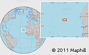 Gray Location Map of the area around 20° 22' 55" N, 21° 10' 29" W