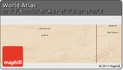 Satellite Panoramic Map of the Area around 20° 22' 55" N, 24° 43' 30" E