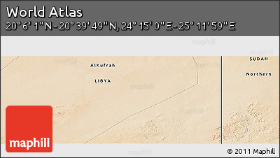 Satellite Panoramic Map of the Area around 20° 22' 55" N, 24° 43' 30" E