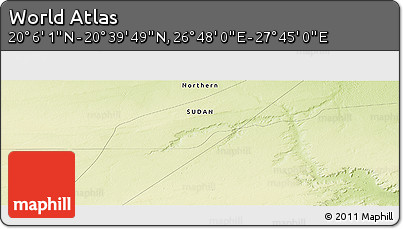 Physical Panoramic Map of the Area around 20° 22' 55" N, 27° 16' 29" E