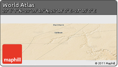 Satellite Panoramic Map of the Area around 20° 22' 55" N, 27° 16' 29" E
