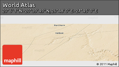 Satellite Panoramic Map of the Area around 20° 22' 55" N, 27° 16' 29" E