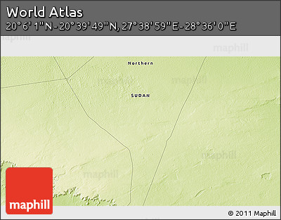 Physical 3D Map of the Area around 20° 22' 55" N, 28° 7' 30" E