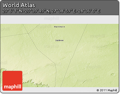 Physical 3D Map of the Area around 20° 22' 55" N, 28° 7' 30" E