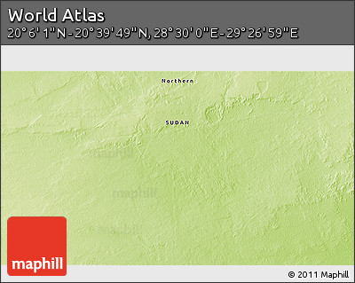 Physical 3D Map of the Area around 20° 22' 55" N, 28° 58' 30" E