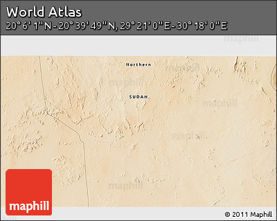 Satellite 3D Map of the Area around 20° 22' 55" N, 29° 49' 30" E