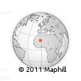 Outline Map of the Area around 20° 22' 55" N, 2° 28' 30" W, rectangular outline