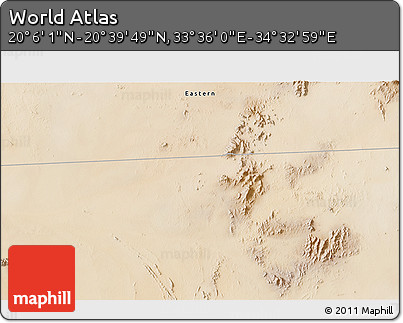 Satellite 3D Map of the Area around 20° 22' 55" N, 34° 4' 30" E