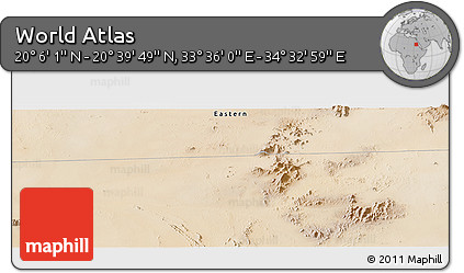 Satellite Panoramic Map of the Area around 20° 22' 55" N, 34° 4' 30" E