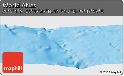 Shaded Relief Panoramic Map of the Area around 20° 22' 55" N, 38° 19' 30" E
