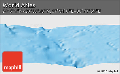 Shaded Relief Panoramic Map of the Area around 20° 22' 55" N, 38° 19' 30" E