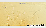 Physical 3D Map of the area around 20° 22' 55" N, 44° 16' 29" E