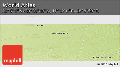 Physical Panoramic Map of the Area around 20° 22' 55" N, 47° 40' 29" E