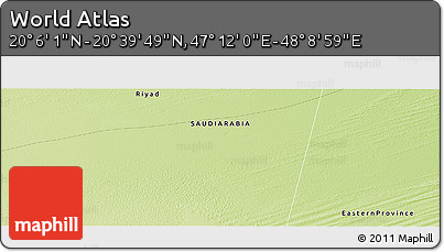 Physical Panoramic Map of the Area around 20° 22' 55" N, 47° 40' 29" E