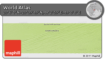 Physical Panoramic Map of the Area around 20° 22' 55" N, 48° 31' 29" E