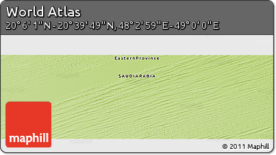 Physical Panoramic Map of the Area around 20° 22' 55" N, 48° 31' 29" E