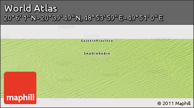 Physical Panoramic Map of the Area around 20° 22' 55" N, 49° 22' 30" E