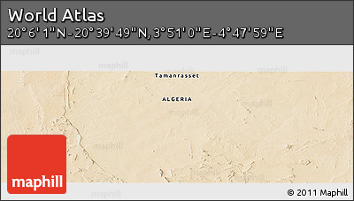 Satellite Panoramic Map of the Area around 20° 22' 55" N, 4° 19' 30" E