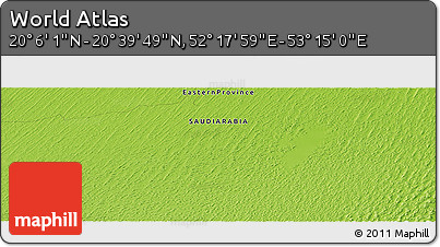 Physical Panoramic Map of the Area around 20° 22' 55" N, 52° 46' 29" E