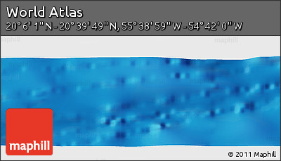 Physical Panoramic Map of the Area around 20° 22' 55" N, 55° 10' 29" W