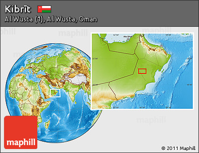 Physical Location Map of Kibrīt