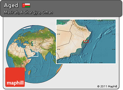 Satellite Location Map of Aged