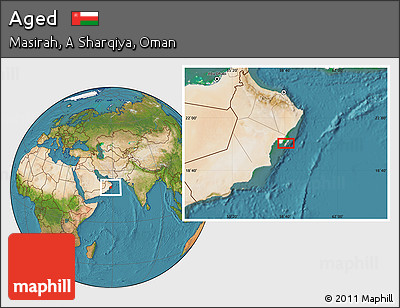 Satellite Location Map of Aged