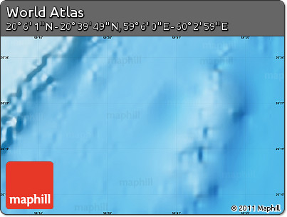 Shaded Relief Map of the Area around 20° 22' 55" N, 59° 34' 30" E