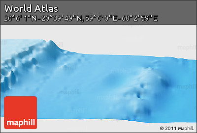 Physical Panoramic Map of the Area around 20° 22' 55" N, 59° 34' 30" E