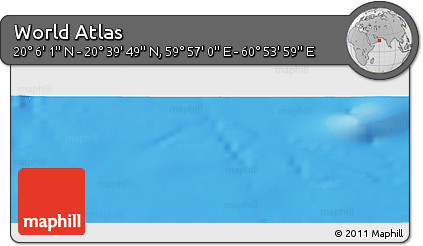 Physical Panoramic Map of the Area around 20° 22' 55" N, 60° 25' 29" E