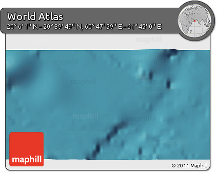 Satellite 3D Map of the Area around 20° 22' 55" N, 61° 16' 29" E