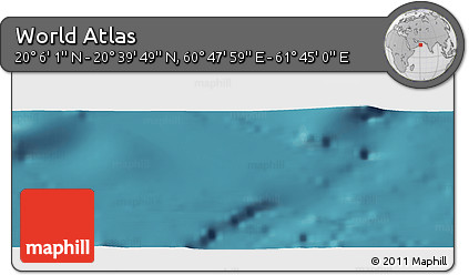 Satellite Panoramic Map of the Area around 20° 22' 55" N, 61° 16' 29" E