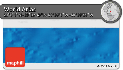 Physical Panoramic Map of the Area around 20° 22' 55" N, 61° 7' 30" W