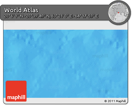 Physical 3D Map of the Area around 20° 22' 55" N, 63° 49' 30" E