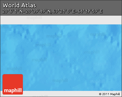 Physical 3D Map of the Area around 20° 22' 55" N, 63° 49' 30" E