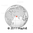 Outline Map of the Area around 20° 22' 55" N, 65° 31' 30" E, rectangular outline