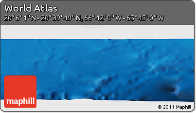 Physical Panoramic Map of the Area around 20° 22' 55" N, 66° 13' 29" W