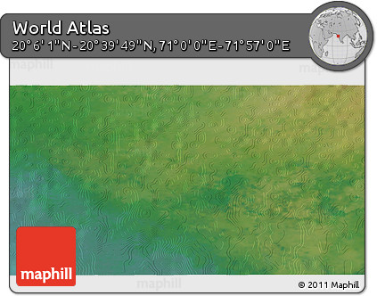 Satellite 3D Map of the Area around 20° 22' 55" N, 71° 28' 29" E
