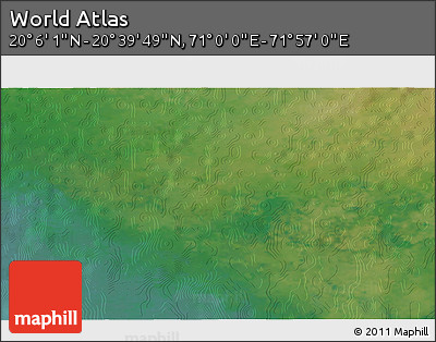 Satellite 3D Map of the Area around 20° 22' 55" N, 71° 28' 29" E