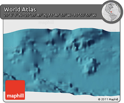 Satellite 3D Map of the Area around 20° 22' 55" N, 71° 19' 29" W