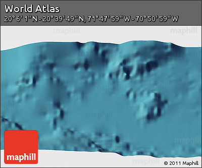 Satellite 3D Map of the Area around 20° 22' 55" N, 71° 19' 29" W