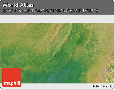 Satellite 3D Map of the Area around 20° 22' 55" N, 72° 19' 29" E