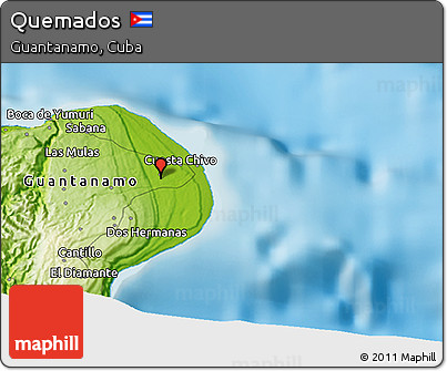 Physical 3D Map of Quemados