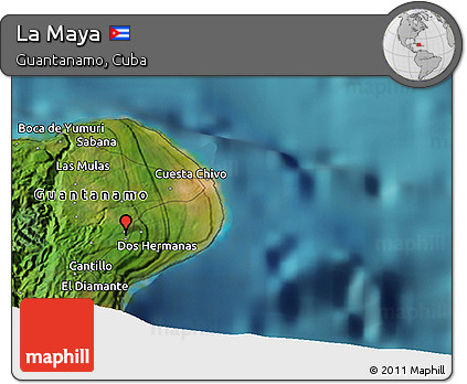Satellite 3D Map of La Maya