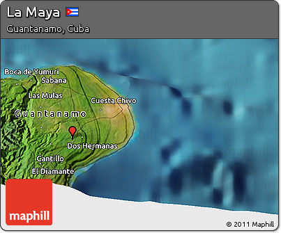 Satellite 3D Map of La Maya