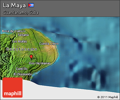 Satellite 3D Map of La Maya